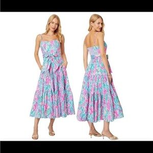 Lilly Pulitzer Edith Midi Dress in Sea Turtle Soirée